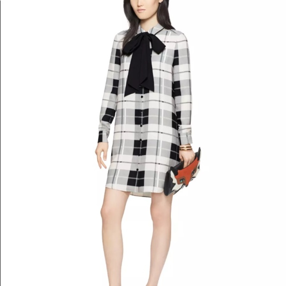 Kate Spade woodland plaid griffin dress size 8